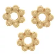6mm spacer Flower - Fine Gold plated x100