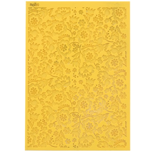 97x68mm Moiko texture sheet for polymer clay - Helleborus pattern 17.22 x1