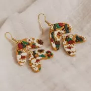 97x68mm Moiko texture sheet for polymer clay - Helleborus pattern 17.22 x1