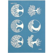74x105mm Moiko Silk Screen for Polymer clay - Tree of life 19.07 x1