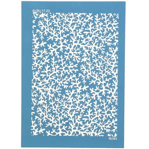 74x105mm Moiko Silk Screen for Polymer clay - Coral 17.23 x1
