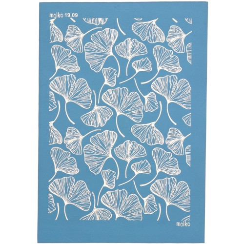74x105mm Moiko Silk Screen for Polymer clay - Gingko 19.09 x1
