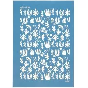 74x105mm Moiko Silk Screen for Polymer clay - Seaweed patternx 19.08 x1