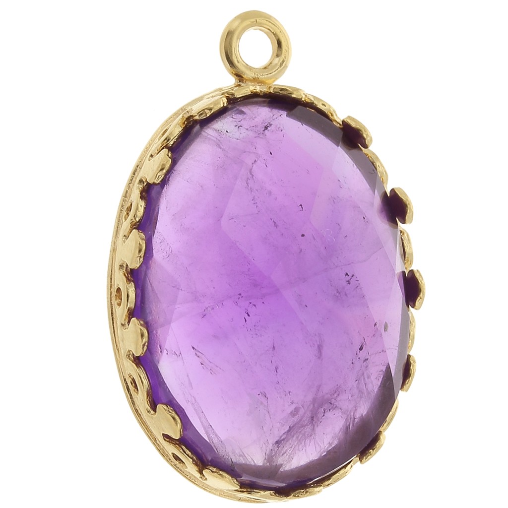 925 Sterling Silver Oval pendant setting for 18x13mm cabochon Fine