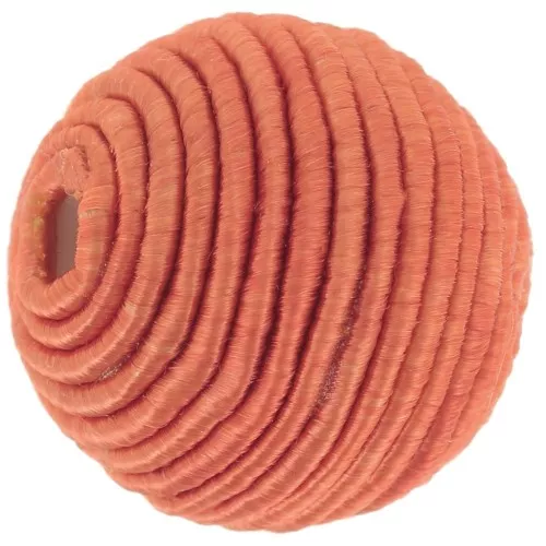 16mm Bead covered with cotton thread - Terracotta x1