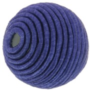 16mm Bead covered with cotton thread - Navy x1|raw }}