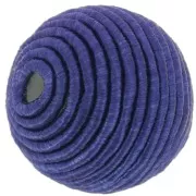 16mm Bead covered with cotton thread - Navy x1
