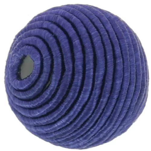 16mm Bead covered with cotton thread - Navy x1