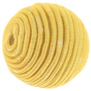 16mm Bead covered with cotton thread - Yellow x1|raw }}