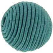 16mm Bead covered with cotton thread - Teal x1