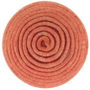 16mm Round cabochon covered with cotton thread - Terracotta x1|raw }}