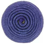 16mm Round cabochon covered with cotton thread - Navy x1