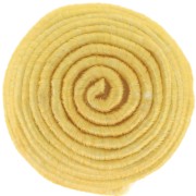 16mm Round cabochon covered with cotton thread - Yellow x1|raw }}