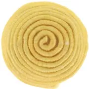 16mm Round cabochon covered with cotton thread - Yellow x1