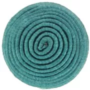 16mm Round cabochon covered with cotton thread - Teal x1
