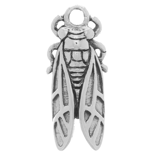 19x8mm 925 sterling silver Cicada Pendant x1