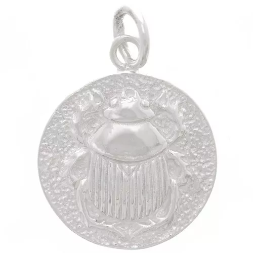 16mm 925 sterling silver Pendant medal beetle pattern x1