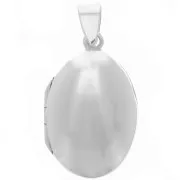 24x15.5mm 925 Sterling Silver Oval Photo Holder Pendant x1