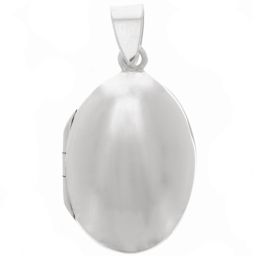 24x15.5mm 925 Sterling Silver Oval Photo Holder Pendant x1