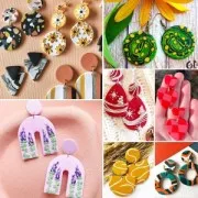 Set of 35 dies pieces for polymer clay and earrings accessories x1