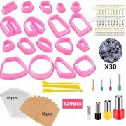 Set of 18 plastic cutters with accessories and tools for polymer x1