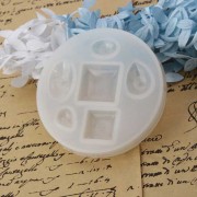 Silicone mould for making square - oval - pear resin cabochons x1