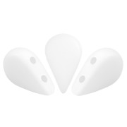 5x8mm Amos® Glass beads by Puca® - Opaque White Mat x10g