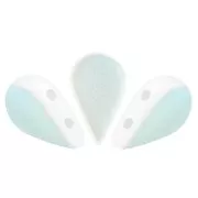 5x8mm Amos® Glass beads by Puca® - Opaque White Mat AB x10g