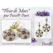 5x8mm Amos® Glass beads by Puca® - Opaque White Mat AB x10g