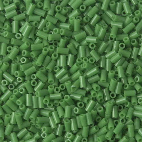 3mm Miyuki Bugles BGL1-411 - Opaque Green x10g