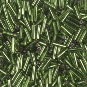 Miyuki Bugles 6mm BGL-026 - Silver Lined Olive x10g|raw }}
