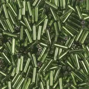 Miyuki Bugles 6mm BGL-026 - Silver Lined Olive x10g