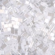 5x2.3x1.9mm Miyuki Half Tila Beads HTL-2548 - Crystal Silk Satin Luster x10g|raw }}