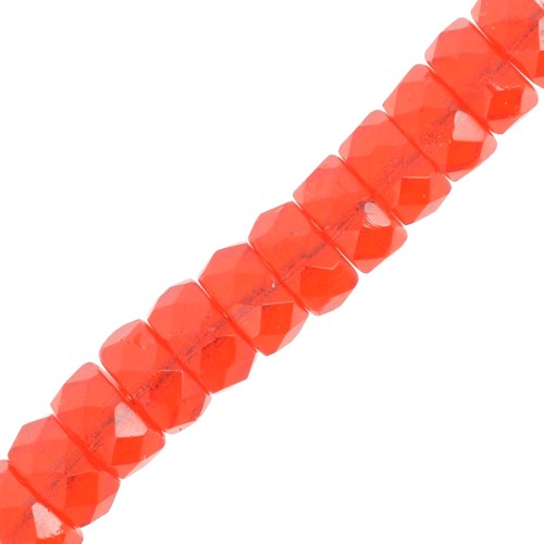 Heishi faceted rondelle beads 6x3 mm - Hyacinth x25