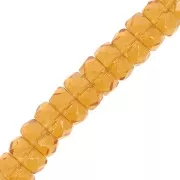 6x3mm Round faceted beads - Topaz x25