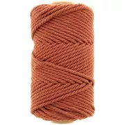 3mm Macramé cotton cord spool - Cinnamon x50m