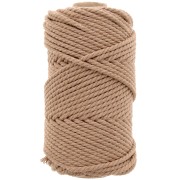 Cotton macramé cord spool 3 mm - Dark sand x50m