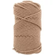 Cotton macramé cord spool 3 mm - Dark sand x50m