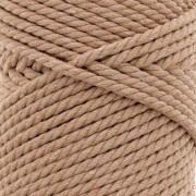 Cotton macramé cord spool 3 mm - Dark sand x50m