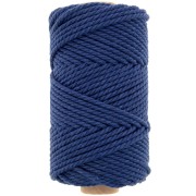 3mm Macramé cotton cord spool - Night Bluex50m|raw }}