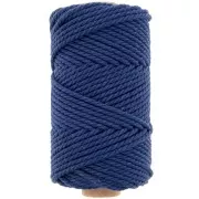 3mm Macramé cotton cord spool - Night Bluex50m