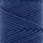 3mm Macramé cotton cord spool - Night Bluex50m
