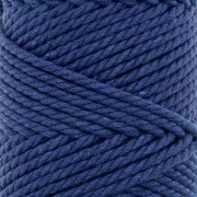 3mm Macramé cotton cord spool - Night Bluex50m