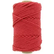 Red - 3mm Macramé cotton cord spool - Red x50m 3mm Macramé cotton cord spool - Red x50m