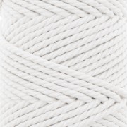 3mm Macramé cotton cord spool - White x50m