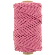 3mm Macramé cotton cord spool - Antique pink x50m|raw }}