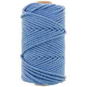 3mm Macramé cotton cord spool - Light Blue x50m