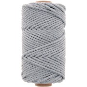 3mm Macramé cotton cord spool - Light Grey x50m|raw }}