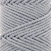 3mm Macramé cotton cord spool - Light Grey x50m