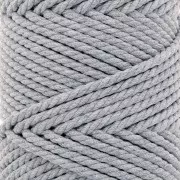 3mm Macramé cotton cord spool - Light Grey x50m